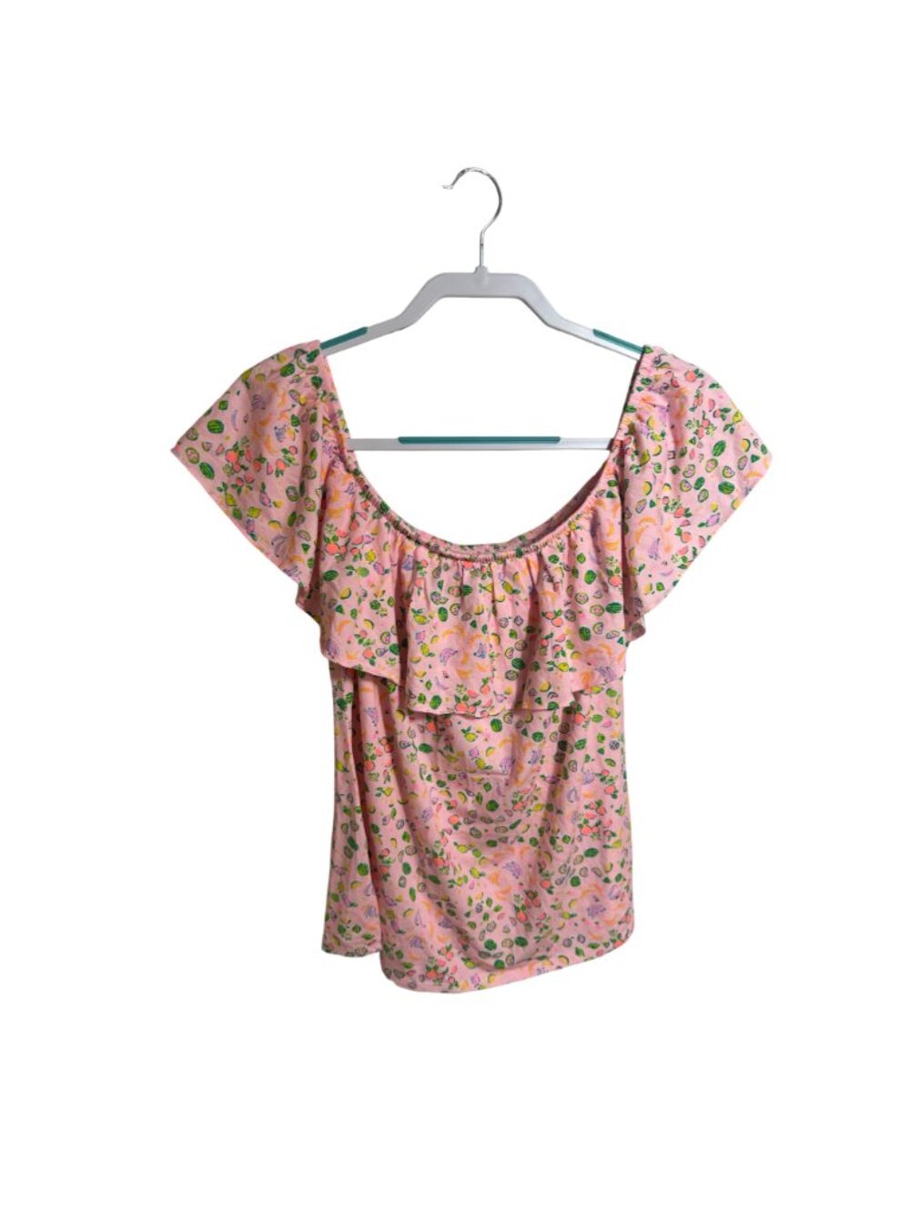 Lilly Pulitzer Top Women's XL La Fortuna Off The Shoulder Ruffle Beach Preppy